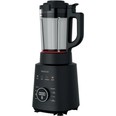 Immagine di Sencor Frullatore Cuoci Zuppe Multifunzione Professionale e Zuppe, Caldo Freddo, 7 programmi automatici, 8 lame, 9 velocità, controllo touch, AutoClean kit di pulizia, 1.2L