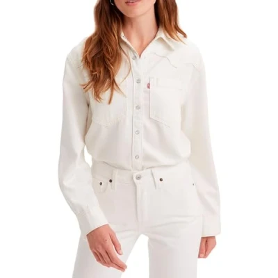 Immagine di Levi&#039;s Teodora Western, Camicia button down Donna, Ecru Crew 6, S