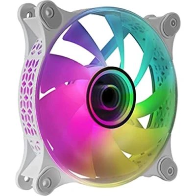 Immagine di MARSGAMING Mars Gaming MF 3D Bianco, Ventola ARGB 360 12cm, Specchio Infinito 3D, Sistema Anti Vibrazioni, Ultra Silenzioso, Compatibilità Completa