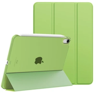 Immagine di MoKo Custodia per iPad Air 6a Gen 11 Pollici M2 2024/ 5a 2022/ 4a 2020, 11&#039;&#039; con Retro Rigido Traslucido, 6/5/4, Verde Intenso