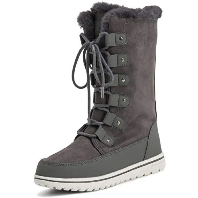 Immagine di Donna Alto Durevole Pelliccia Ecologica Inverno Pioggia La Neve Impermeabile All&#039;Aperto Vitello Stivali 5 GRE38 AYC0531