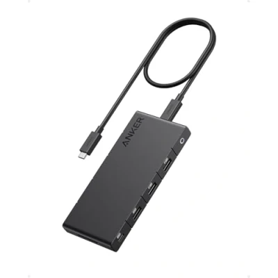 Immagine di Hub USB C Anker 364 (10 in 1) con potenza massima di 100 W, due porte HDMI 4K, una porta upstream e 4 dati A per laptop Dell, ThinkPad altro