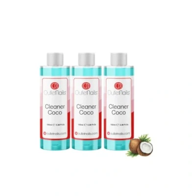 Immagine di 3 x Cleaner detergente blu 100ml profumo di coco per unghie Rimuovere lo strato appiccicoso