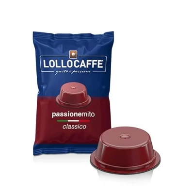 Immagine di Lollo Caffè Passione Mito, Miscela Classica 400 Capsule (4x100) Compatibili con le Macchine ad uso domestico Lavazza* A Modo Mio*