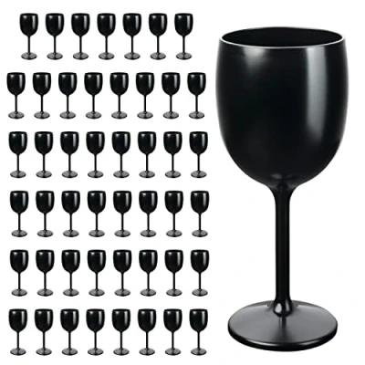 Immagine di Schramm® Bicchieri da vino riutilizzabili in nero a scelta, 6, 12, 24 o 48 pezzi, per champagne e spumante, pezzi