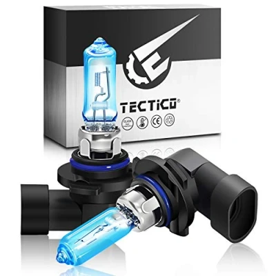 Immagine di TECTICO HB3 9005 alogena Lampadine fari 65W 12V 5000K Bianco caldo, 130% di luminosità in più, Anabbaglianti/Abbaglianti, Sostituzione del faro dell&#039;automobile,2 pezzi