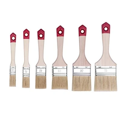 Immagine di HARDY WORKING TOOLS Pennellesse Set 6 sezioni, 1 pezzi 20, 25, 35, 50, 60, 75 mm Larghezza, Pennello con manico in legno, di verniciatura Serie *40*, 6PCS, Pennellessa kit A0284 060100