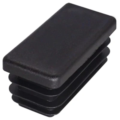 Immagine di SKIR&#039;CO tappi rettangolari in plastica, 20 x 40 mm, opachi, inserti per tubi rettangolari, pali recinzioni, nero RAL 9005, pezzi