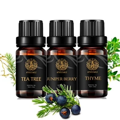 Immagine di Aromaterapia bacche di ginepro Olio essenziale Set per diffusore, 3X10ml 100% Pure Timo Oil Kit for Humidifier ginepro, timo, Tea Tree Set,