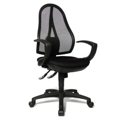 Immagine di Topstar OP20QG26 Open Point SY Sedia Girevole con Schienale in Rete, Nera/Blu