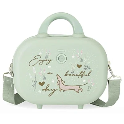 Immagine di Enso Beautiful day Borsa da toilette adattabile con tracolla verde 29x21x15 cm ABS rigido 9,14 l 2,52 kg