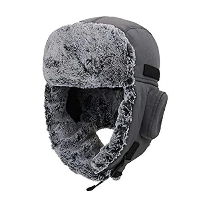 Immagine di Orecchie Cappello Bombardiere Ushanka Uomo Donna Berretto Russo Cacciatore di Trapper Freddo Antivento Pelliccia Sci da Caccia Neve eschimese
