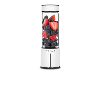Immagine di Zeegma Vitamine GO GLASS Potente Frullatore Portatile 300W Capacità 465ml Batteria 5000mAh 25 usi con una Carica, Facile da Pulire Pulsante di Sicurezza, Personale 6 Lame 2 Velocità USB C