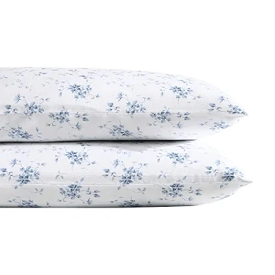 Immagine di Laura Ashley Home Collezione rasatello Set di 2 federe 100% cotone, liscio e luminoso come seta, biancheria da letto resistente alle pieghe, musa giardino