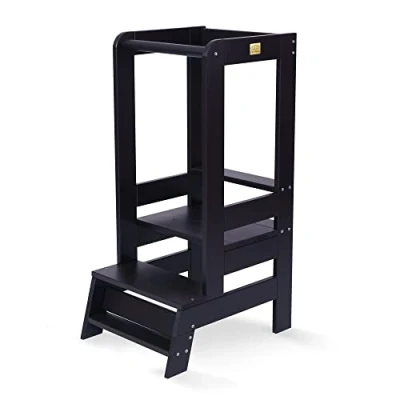 Immagine di MEOWBABY Torre Montessoriana in Legno per Bambini di Apprendimento, Learning Tower, Blu