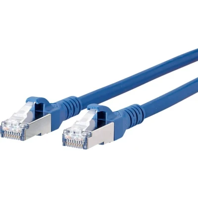 Immagine di Metz Connect 130845A044 E RJ45 cavo di rete, patch CAT 6A S/FTP 10.00 m Blu con protezione 1 pz.