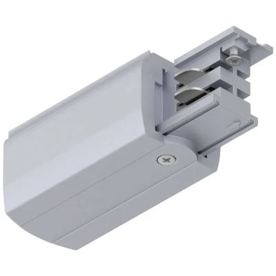 Immagine di Paulmann 91358 ProRail3 End Feed Componente per sistema su binario ad alta tensione alimentatore finale Argento