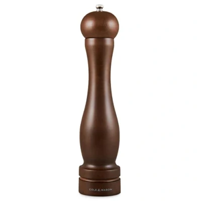 Immagine di Cole &amp; Mason HB1244P Forest Capstan Macina Pepe, Legno Scuro, Precision+, Macinatura Regolabile, di Faggio Tinto, 315mm, Include 1 x Mulino