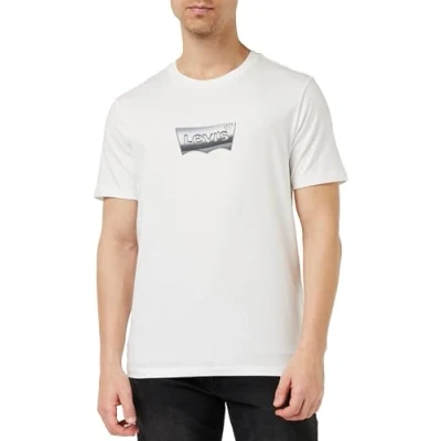 Immagine di Levi&#039;s Graphic Crewneck TEE Tshirt con stampa, Uomo, Taglia: Medium, Chrome white