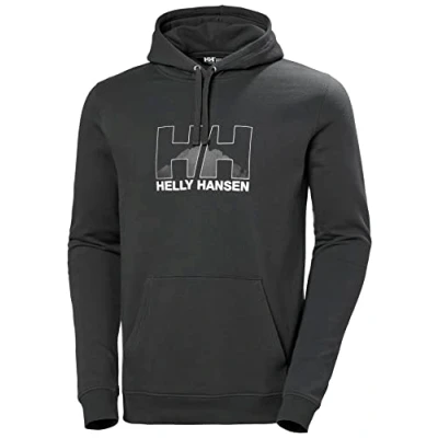 Immagine di Helly Hansen Uomo Felpa Con Cappuccio Nord Grafica, 2XL, Ebano