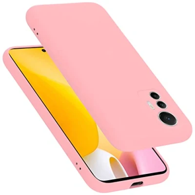 Immagine di Cadorabo Custodia compatibile con Xiaomi 12 LITE in LIQUID ROSA Coperchio protettivo silicone TPU flessibile
