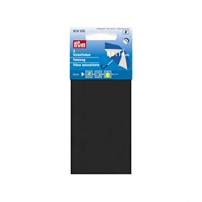 Immagine di Prym Toppa Autoadesiva, Nylon, Nero, 10 x 18 cm, 1 Pezzo