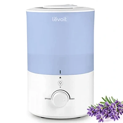 Immagine di LEVOIT Umidificatore Ambiente, per Camera dei Bambini, con Luce Notturna e Aromaterapia, Top Fill, 3L/25H di Durata, Nebbia Fredda, Spegnimento Automatico Silenzioso, Ugello a 360, Blu