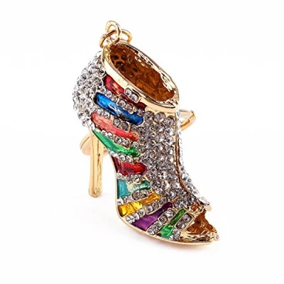 Immagine di Fdit portachiavi con in cristallo strass multicolore Unico donna