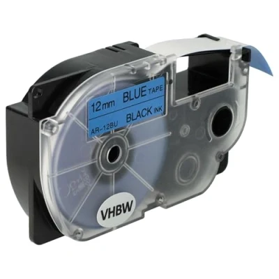 Immagine di vhbw Cartucce a nastro 12mm compatibile con Casio KL 60, 120, 70E, 100E, 300, 750E, 780, 1500, 7000 sostituisce XR 12BU, 12BU1.