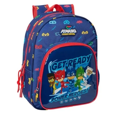 Immagine di Safta PJMASKS READY zaino scuola per bambini, adattabile a carrozzina, ideale bambini in età scolastica, comodo e versatile, 26 x 11 34 cm, colore Blu navy,