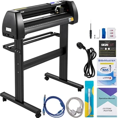 Immagine di VEVOR Taglierina per vinile 870 mm, Stampante plotter a LED, Forza velocità regolabili, Supporto da pavimenti, creazione di etichette insegne
