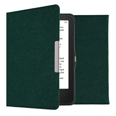 Immagine di kwmobile Custodia Compatibile con Tolino Vision 1/2 / 3/4 HD Cover a Libro per eReader Protezione Flip Case in Feltro
