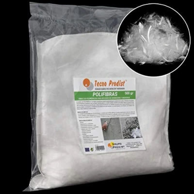 Immagine di POLIFIBRAS TECNO PRODIST, Fibra 12 mm Per Cartongesso, Calcestruzzo O Malta Polipropilene (Pp) Rinforza Ed Evita Crepe Impasto A Dispersione Omogenea (1 Sacco 500 Gr)