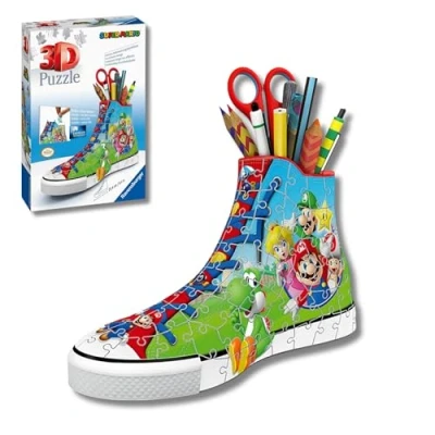 Immagine di Ravensburger 3D Puzzle Portapenne Sneaker Super Mario Edition, ...