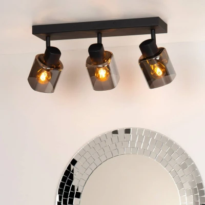 Immagine di Lucide Faretto a soffitto Alion, fumè, 3 luci