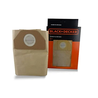 Immagine di Black+Decker Sacchetti Filtro in Carta 20L per Aspiratori Solidi e Liquidi