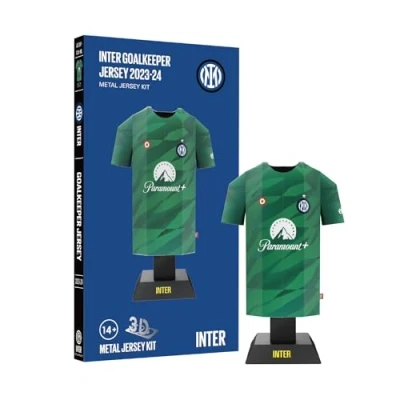 Immagine di INTER Maglia Portiere 2023 2024 Miniatura Alluminio da Assemblare Calcio, Milano, Idea Regalo, Oggetto Collezione, Prodotto Ufficiale