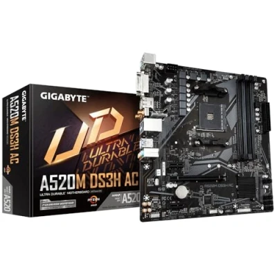Immagine di Gigabyte A520M DS3H AC (A520,AM4,mATX,DDR4) (AM4, AMD A520, mATX), Scheda madre