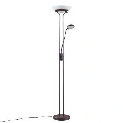 Immagine di Lampada LED da pavimento Yveta di Lindby, color ruggine, in metallo, dimmerabile