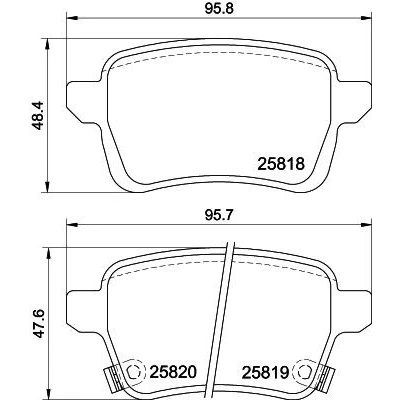 Immagine di HELLA 8DB 355 036 431 Kit pastiglie freno Non predisposto per contatto segnalazione usura con bulloni pinza accessori