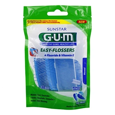 Immagine di GUM Easy Flosser Filo interdentale con supporto, 30 pezzi, confezione doppia (2 x pezzi)