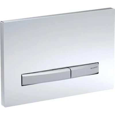 Immagine di Geberit 115.788.SD.2 115788SD2 Placca di Comando Sigma 50 per sciacquoni a 2 quantità, azionamento Anteriore, Vetro fumé Specchio, Rauchglas, 24.6x1.3x16.4 cm