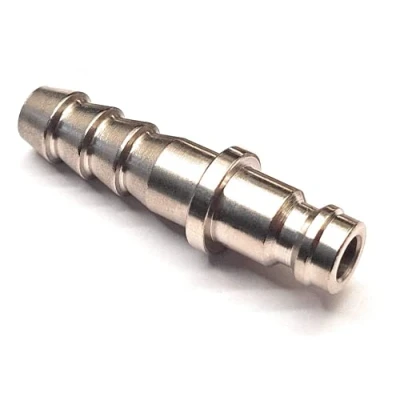 Immagine di Raccordo maschio in linea a sgancio rapido per tubo gas butano/propano, foro da 8 mm, ideale barbecue gas, riscaldatori patio, fornelli campeggio