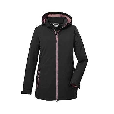 Immagine di killtec Donne Giacca softshell/giacca outdoor con cappuccio staccabile cerniera KOW 8 WMN SFTSHLL JCKT, black, 46, 39685 000