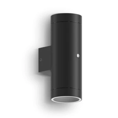Immagine di Calex applique da esterno Pavia GU10, up/down, nero, sensore