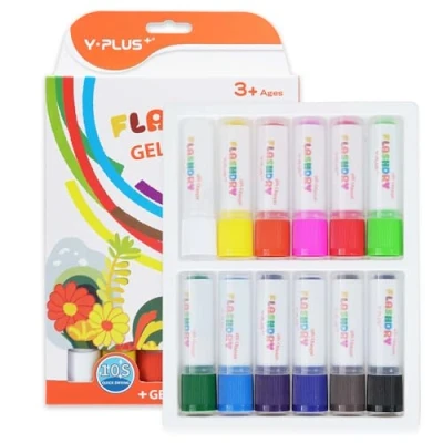 Immagine di YPLUS Temperelli per Bambini, Stick Pittura a Tempera Flashdry 12 Colori, Materiali Artistici da Colorare Lavabili Non Tossici età 2 4 3 5