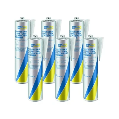 Immagine di CARTECHNIC 6 adesivi e sigillanti per carrozzeria, in silicone, colore nero, 310 ml