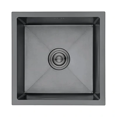 Immagine di Ibergrif M84040B Lavello Cucina 40 x cm, sottopiano con filtro di scarico, Acciaio inossidabile