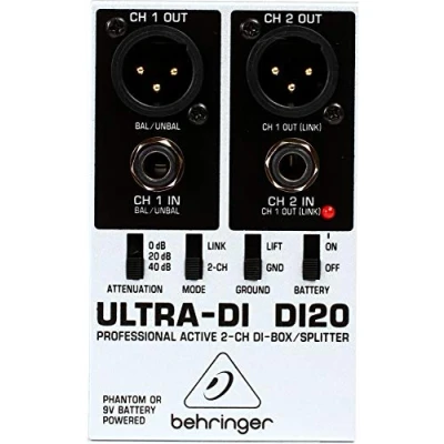 Immagine di Behringer ULTRA DI DI20 Professional Active Box/Splitter a 2 canali