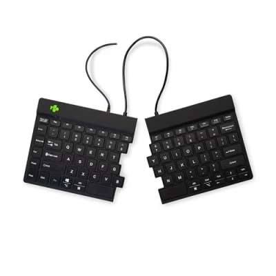 Immagine di R GO Tools Split USB Tastiera Inglese, QWERTY Nero Ergonomico